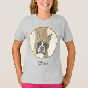 Camiseta Pintura de Boxer - T-Shirt Original Cute