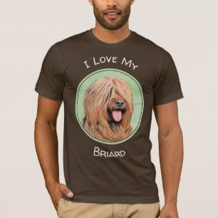 Camiseta Pintura de Briard - Arte de Cachorro Original Boni