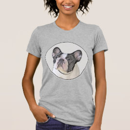 Camiseta Pintura de Bulldog Francês (Brindle Pied) - Arte C
