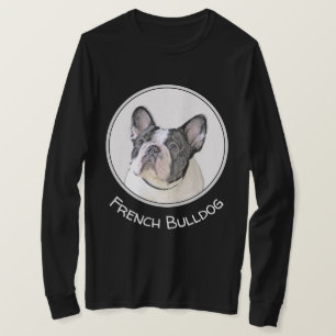 Camiseta Pintura de Bulldog Francês (Brindle Pied) - Arte C