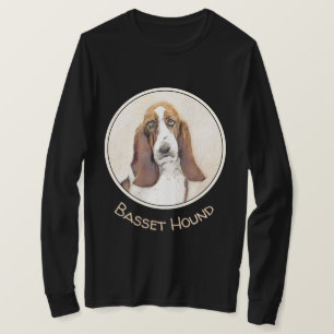 Camiseta Pintura de Cachorro Basset - Arte de Cachorro Orig