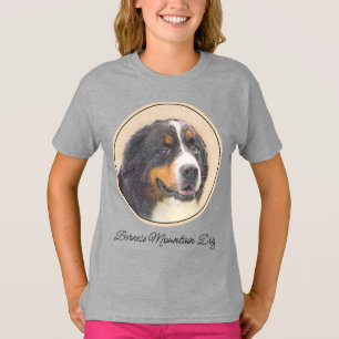 Camiseta Pintura de Cachorro da Montanha Bernese - Arte Ori