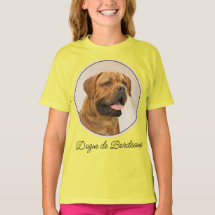 Camiseta Pintura de Cachorro de Bordéus - Arte Cachorra Ori