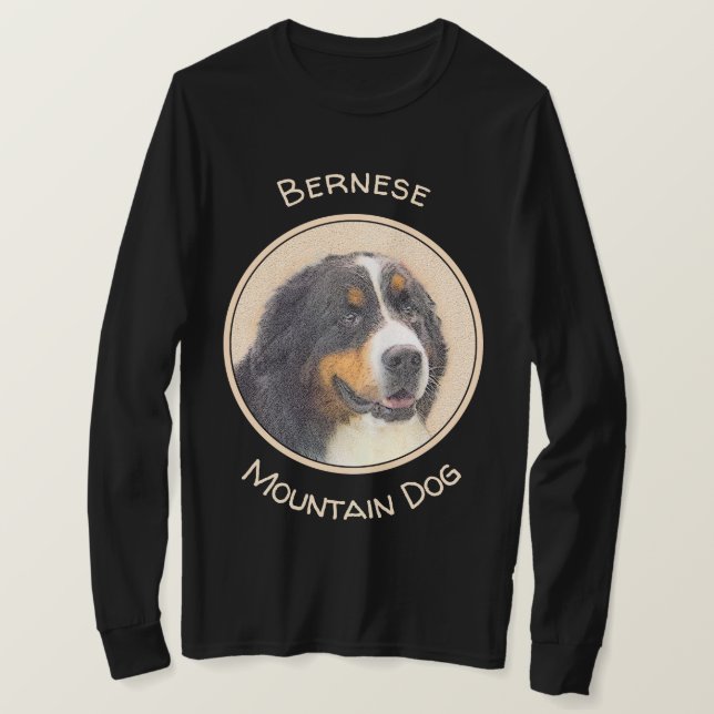 Camiseta Pintura de Cachorro de Montanha Bernese - Arte Ori (Frente do Design)
