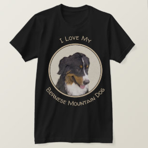 Camiseta Pintura de Cachorro de Montanha Bernese - Arte Ori
