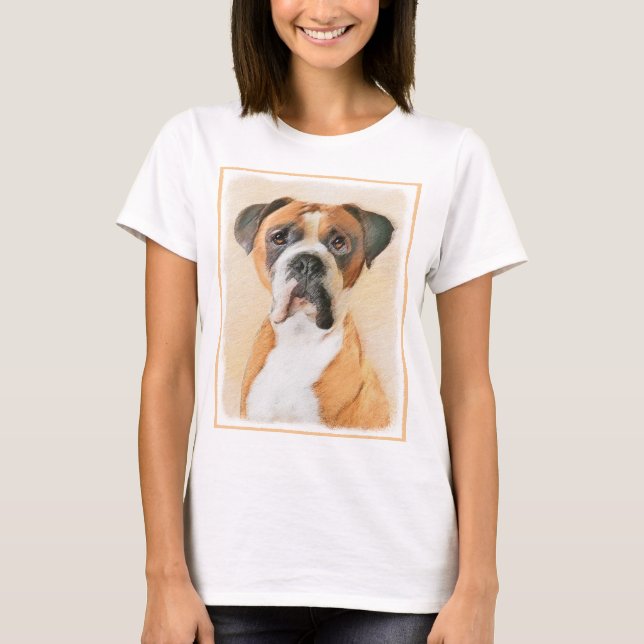 Camiseta Pintura De Cachorro Descortada Arte Animal Origina (Frente)