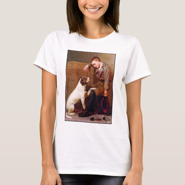 Camiseta Pintura de Cachorro: Melhores Amigos de John Brown (Frente)