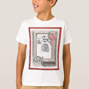Camiseta Pintura de Cachorro na Janela de Inverno de Kehond