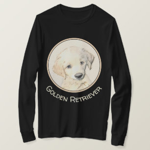 Camiseta Pintura De Cachorro Para Retriever De Ouros - Arte