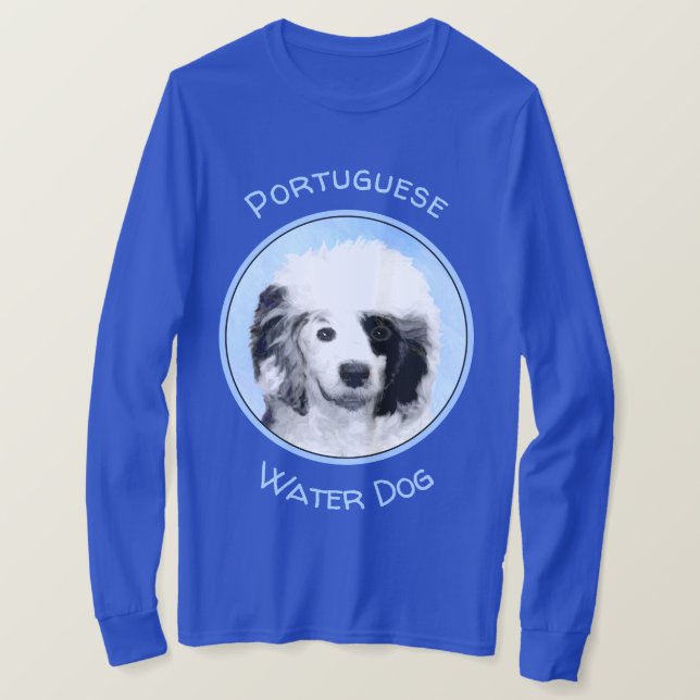 Camiseta Pintura de Cachorro Português - Arte Original de C (Frente do Design)