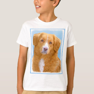 Camiseta Pintura de Cão de Retriever com Pedra Nova Escóc