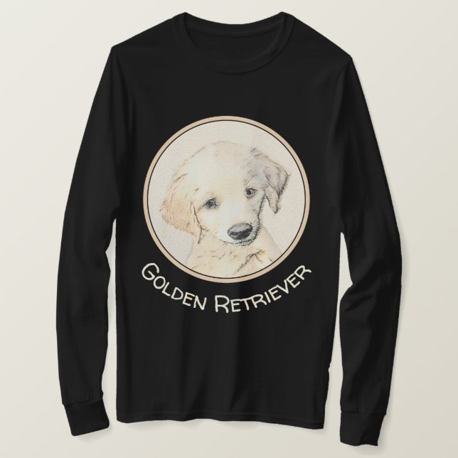 Camiseta Pintura De Cãozinho Para Retriever ouro - Arte De  (Frente do Design)