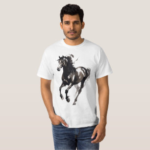 Camiseta Pintura de Cavalo Topo