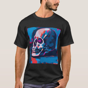 Camiseta Pintura de Caveira Cromática