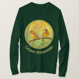 Camiseta Pintura De Cedar Waxwing - Arte De Cachorro Origin