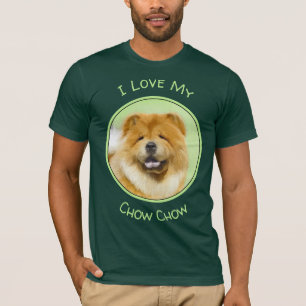 Camiseta Pintura De Chow Chow - Arte De Cão Original Bonita
