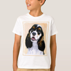 Camiseta Pintura de Cocker Spaniel (Parti) - Arte Original