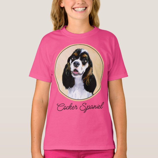 Camiseta Pintura De Cocker Spaniel (Participante) - Arte De (Frente)