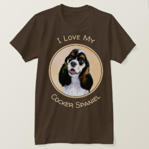 Camiseta Pintura De Cocker Spaniel (Partida) - Arte De Cão
