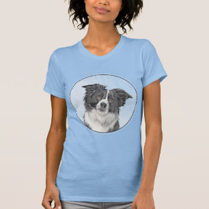Camiseta Pintura de Collie de Borda - Arte de Cachorro Orig
