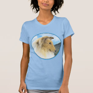 Camiseta Pintura de Collie em Montanhas (Rough) - Arte Cani