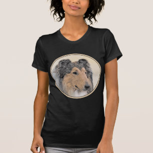 Camiseta Pintura de Collie (Rough) - Arte Cão Original Bon