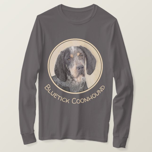 Camiseta Pintura de Connhound Bluetick - Cachorro Original  (Frente do Design)