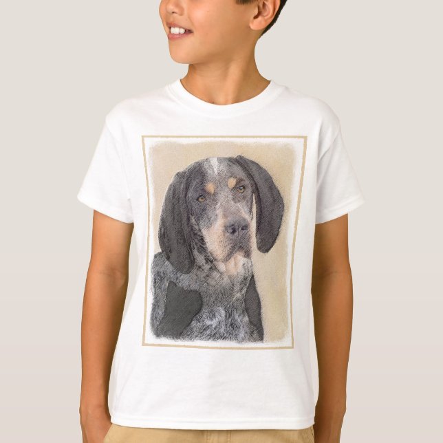 Camiseta Pintura de Connhound Bluetick - Cachorro Original  (Frente)