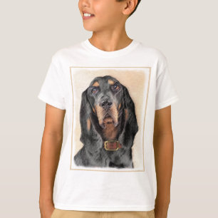 Camiseta Pintura de Contorno Preto e Tan - Arte Original pa