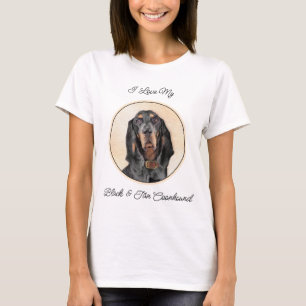 Camiseta Pintura de Contorno Preto e Tan - Arte Original pa