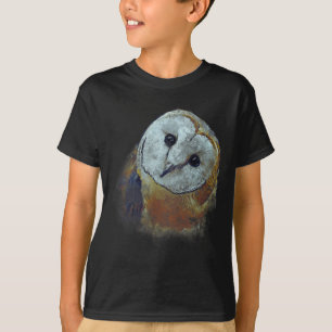 Camiseta Pintura de Coruja da Casa Arte de Coruja