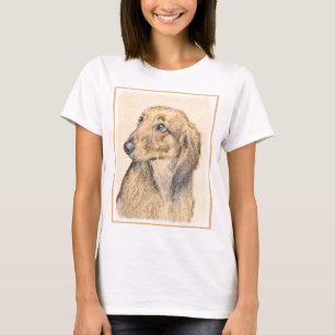 Camiseta Pintura de Dachshund (Longhaired) - Arte de Cão O