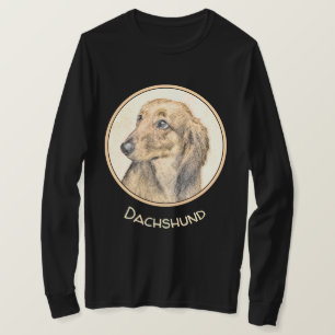 Camiseta Pintura de Dachshund (Longhaired) - Arte de Cão O