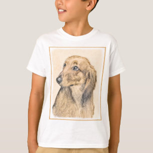 Camiseta Pintura de Dachshund (Longhaired) - Arte de Cão O