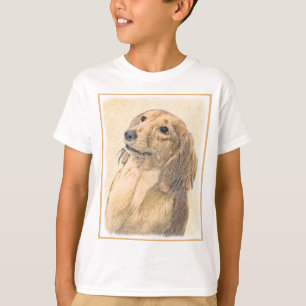 Camiseta Pintura de Dachshund (Longhaired) - Arte de Cão Or