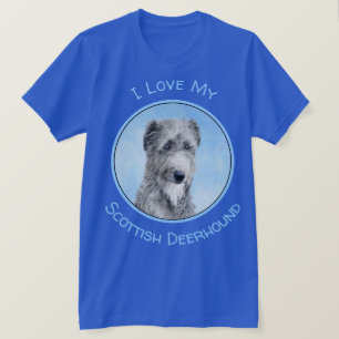 Camiseta Pintura de Deerhound Escocês - Ar Cachorro Origin