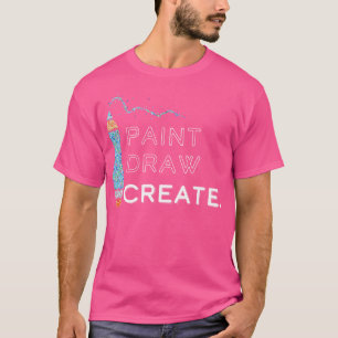 Camiseta Pintura de Desenho do Artista