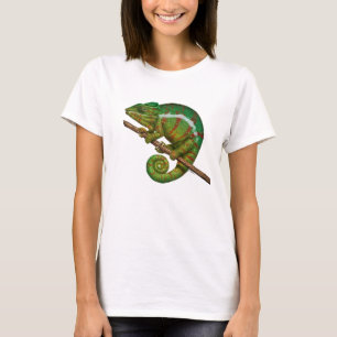 Camiseta Pintura de Digitas do camaleão da pantera