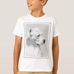 Camiseta Pintura de Dogo Argentino - Arte de Cachorro Origi