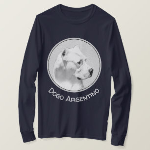 Camiseta Pintura de Dogo Argentino - Arte Original de Cães