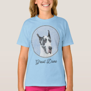 Camiseta Pintura de Dogue Alemão (Harlequin) - Arte Origina
