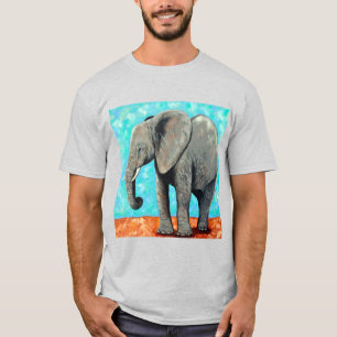 Camiseta Pintura de Elefante Bebê Grande
