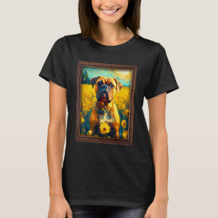 Camiseta Pintura de Flor de Girassol Mãe Mulheres Floral