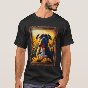 Camiseta Pintura de Flor de Girassol Mãe Mulheres Floral
