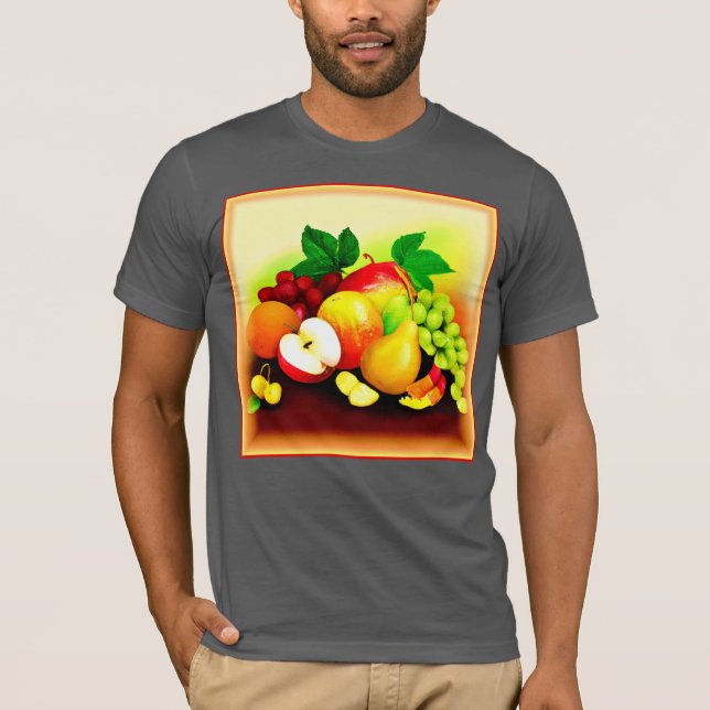 Camiseta Pintura de Frutas Tropicais. Comprar Agora (Frente)