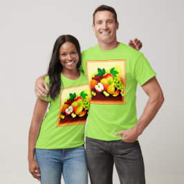Camiseta Pintura de Frutas Tropicais. Comprar Agora