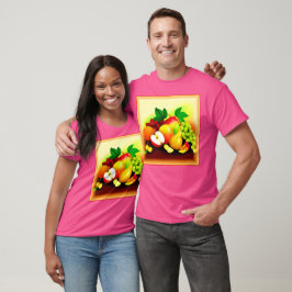 Camiseta Pintura de Frutas Tropicais. Comprar Agora