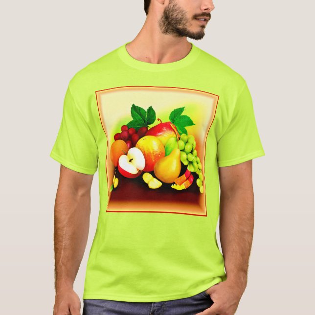 Camiseta Pintura de Frutas Tropicais. Comprar Agora (Frente)