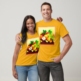 Camiseta Pintura de Frutas Tropicais. Comprar Agora