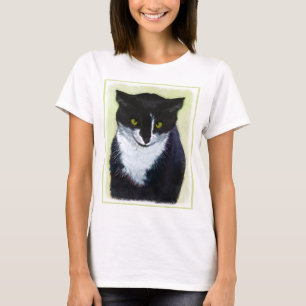 Camiseta Pintura De Gato Tuxedo - Arte De Gato Original Bon